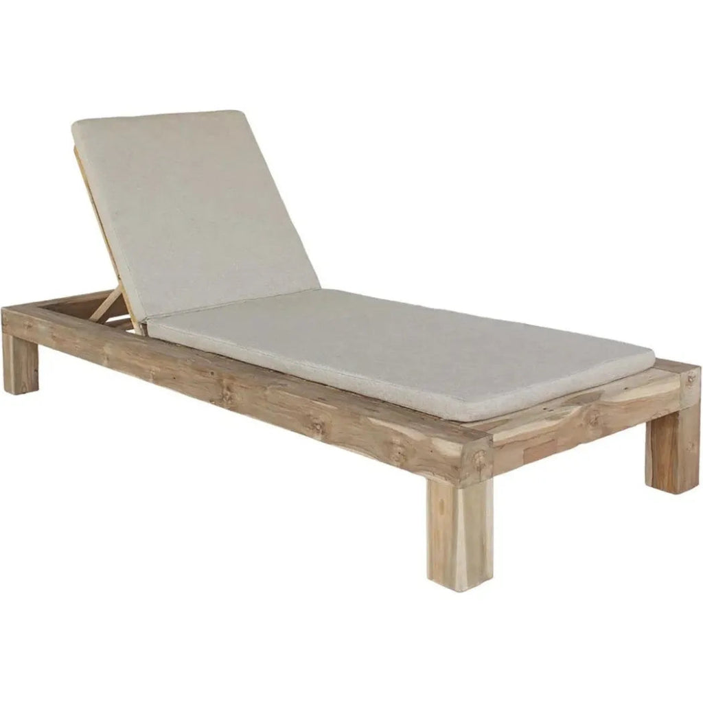 Batak Teak Wood Sun Lounger - LOOMLAN - Artesia - Outdoor Cabanas & Loungers