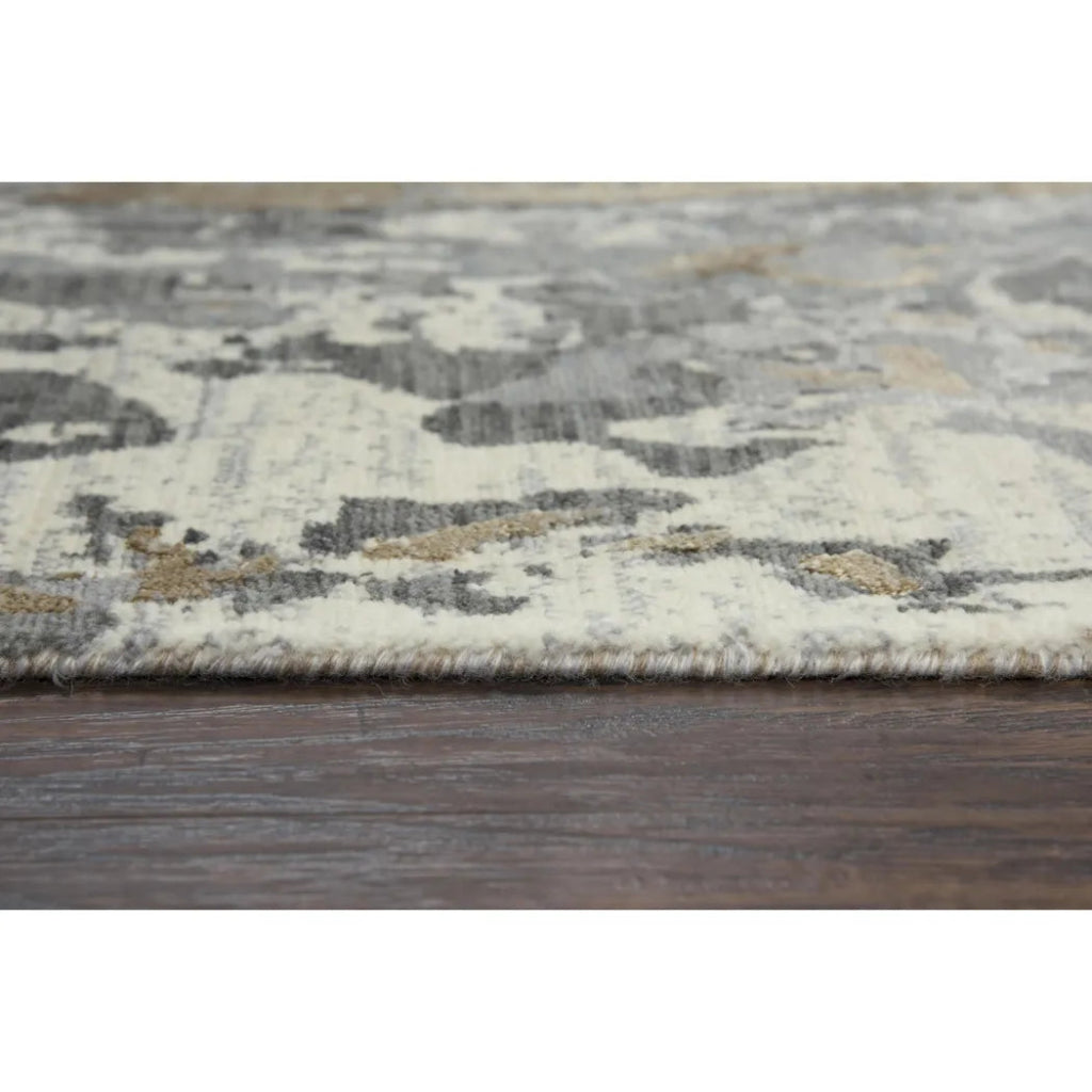 Batu Floral Gray Large Area Rugs For Living Room - LOOMLAN - LOOMLAN - Area Rugs