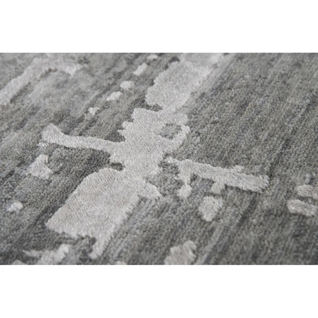 Baum Abstract Gray Large Area Rugs For Living Room - LOOMLAN - LOOMLAN - Area Rugs