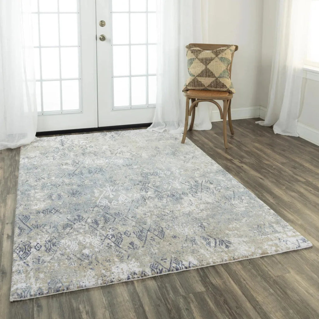 Baya Geometric Gray Large Area Rugs For Living Room - LOOMLAN - LOOMLAN - Area Rugs