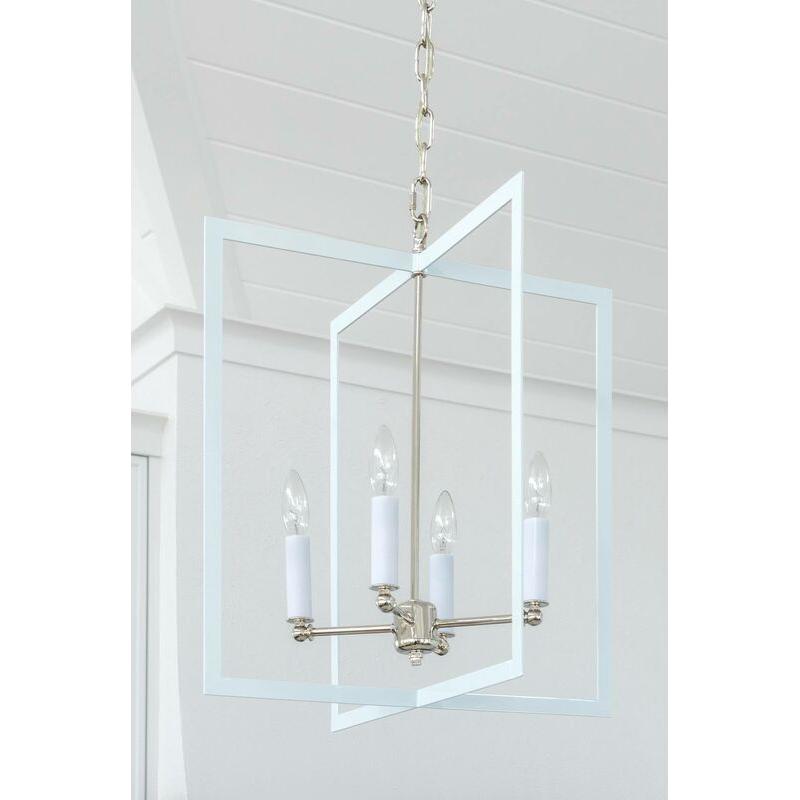 Bayberry Hanging Clean White Finish Chandelier - LOOMLAN - Wildwood - Chandeliers