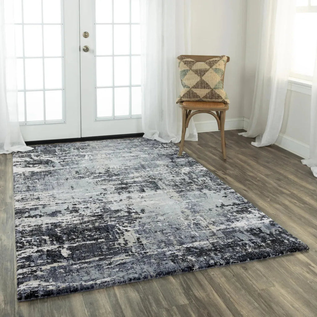 Bays Abstract Gray Large Area Rugs For Living Room - LOOMLAN - LOOMLAN - Area Rugs