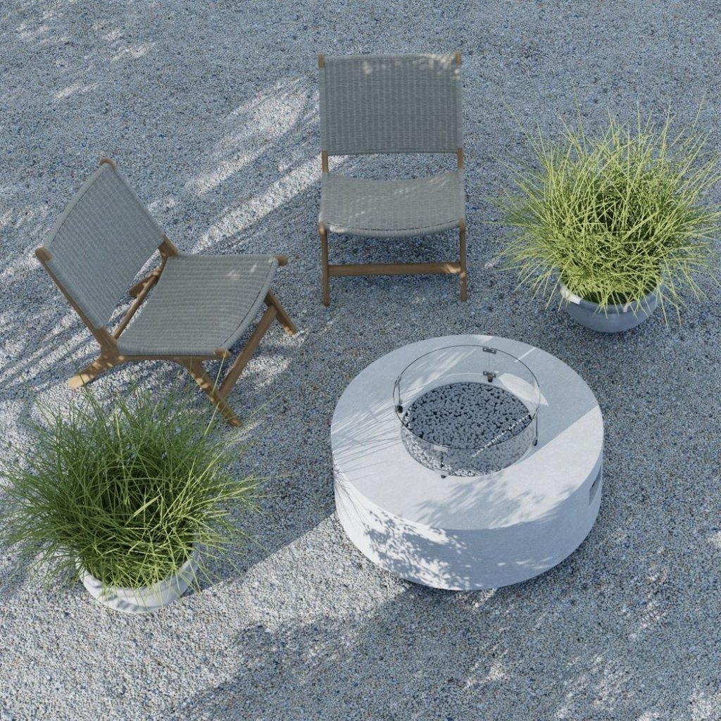 Bazaar Concrete Outdoor Fire Table - LOOMLAN - Sunset West - Outdoor Fire Tables