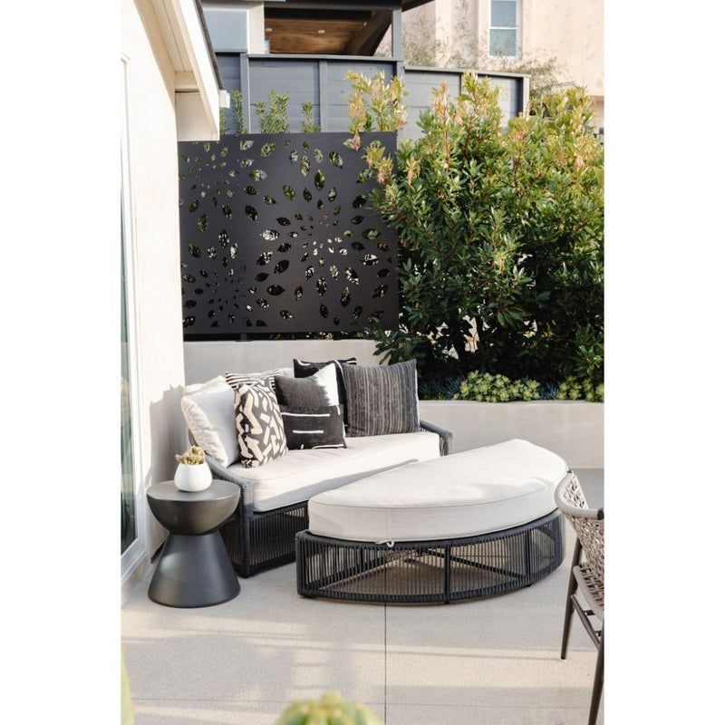 Bazaar Dark Gray Round Outdoor End Table - LOOMLAN - Sunset West - Outdoor Side Tables