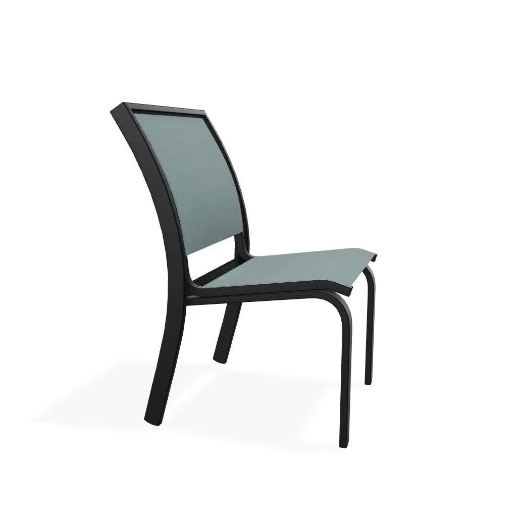 Bazza Marine Grade Polymer Sling Stacking Cafe Chair - LOOMLAN - Outdoor Accent Chairs