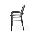 Bazza Stacking Bar Height MGP Armed Cafe Chair - LOOMLAN - Telescope - Outdoor Bar Stools