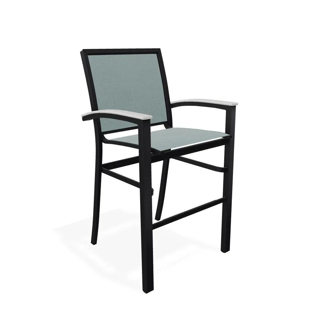 Bazza Stacking Bar Height MGP Armed Cafe Chair - LOOMLAN - Telescope - Outdoor Bar Stools