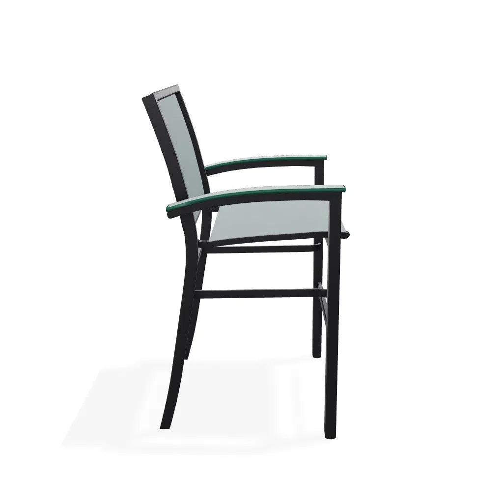 Bazza Stacking Bar Height MGP Armed Cafe Chair - LOOMLAN - Telescope - Outdoor Bar Stools