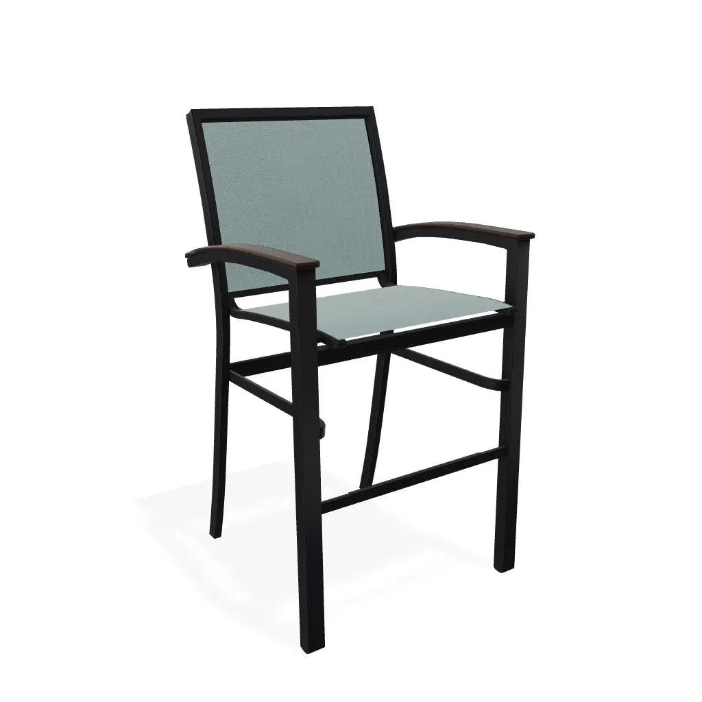 Bazza Stacking Bar Height MGP Armed Cafe Chair - LOOMLAN - Telescope - Outdoor Bar Stools