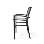 Bazza Stacking Bar Height MGP Armed Cafe Chair - LOOMLAN - Telescope - Outdoor Bar Stools