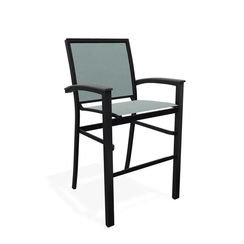 Bazza Stacking Bar Height MGP Armed Cafe Chair - LOOMLAN - Telescope - Outdoor Bar Stools