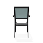 Bazza Stacking Bar Height Polymer Armed Cafe Chair - LOOMLAN - Telescope - Outdoor Bar Stools