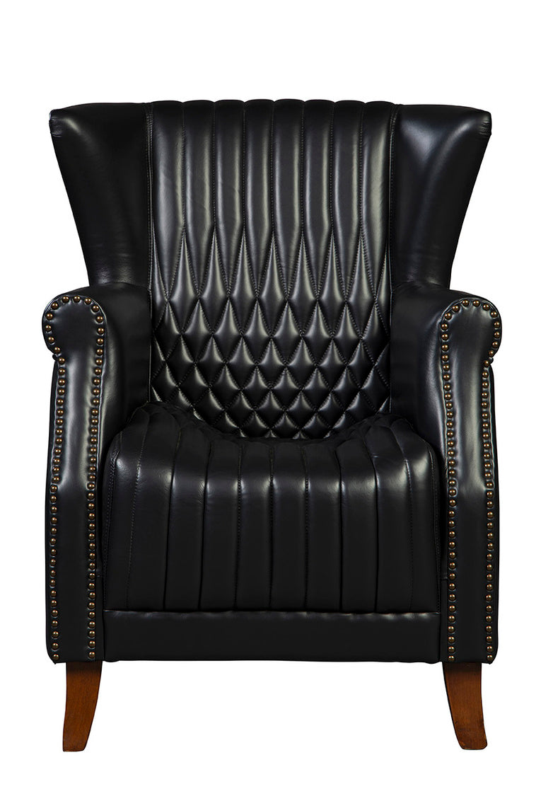 Paris Flea Market Leather Upholstered Classic Armchair