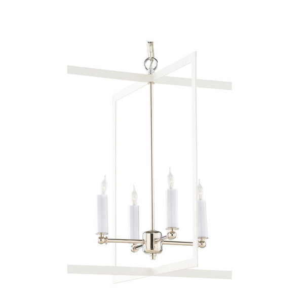 Bayberry Hanging Clean White Finish Chandelier