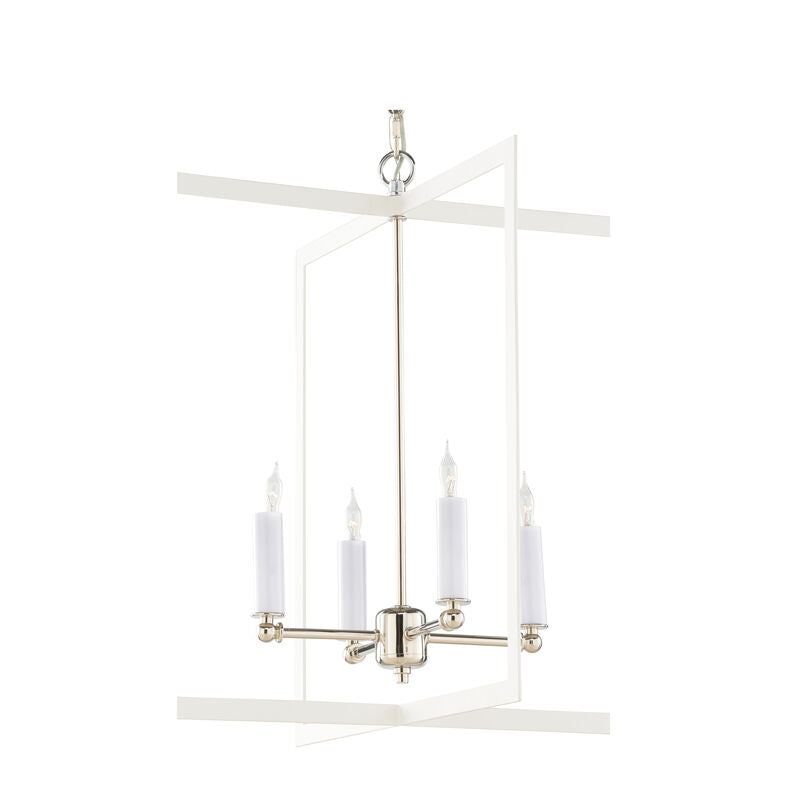 Bayberry Hanging Clean White Finish Chandelier