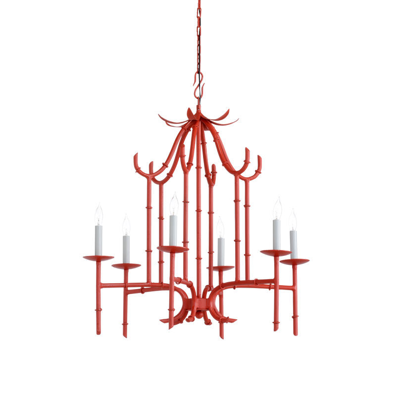 Bamboo Iron Made With Chain Suspension Chandelier