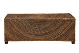 Madura Seagrass Upholstered Wooden Storage Bench