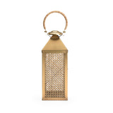 Brunching Handwoven Brown Cane Patio Lantern