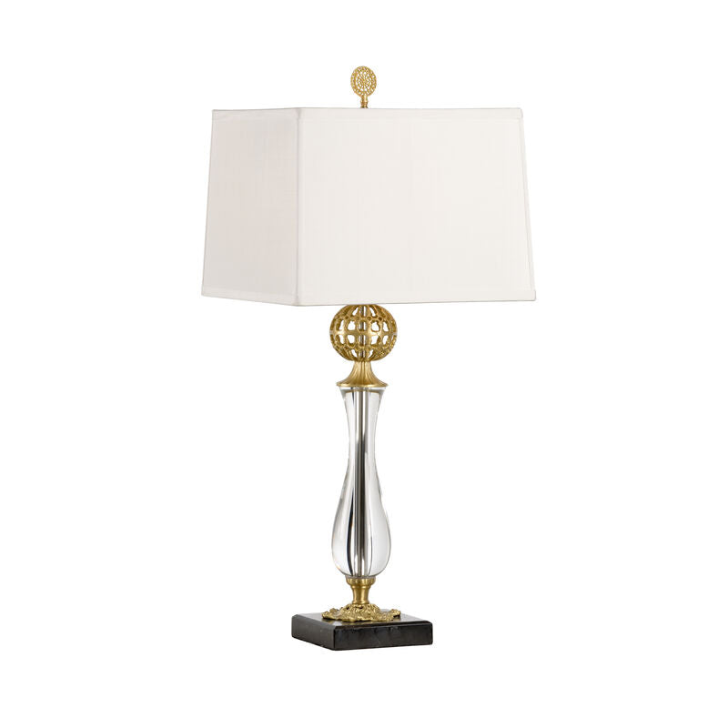 Daines Accent Brass And Glass Design Table Lamp