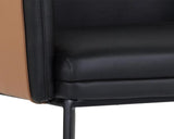 Carter Leather Upholstered Dining Armchair