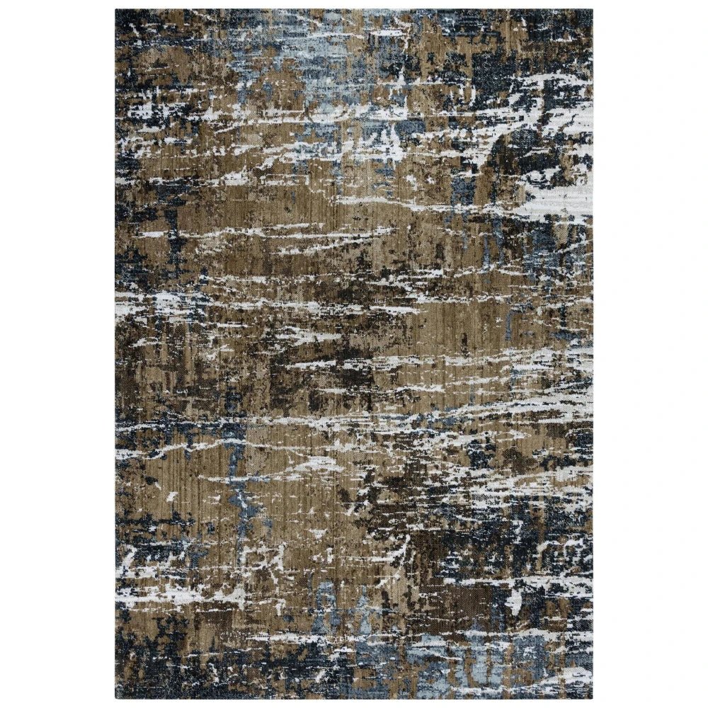 Beal Abstract Brown Large Area Rugs For Living Room - LOOMLAN - LOOMLAN - Area Rugs