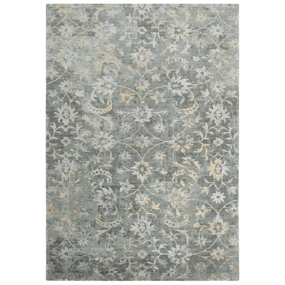 Beau Floral Gray Large Area Rugs For Living Room - LOOMLAN - LOOMLAN - Area Rugs