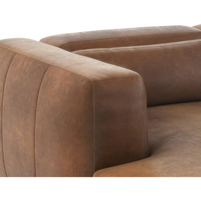 Beau Leather Sofa Chaise - LOOMLAN - SUNPAN - Modular Sofas