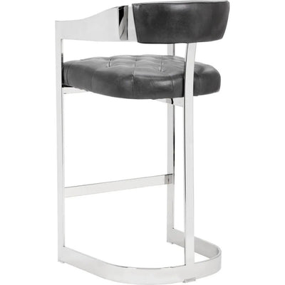 Beaumont Leather Barstool - LOOMLAN - SUNPAN - Bar Stools