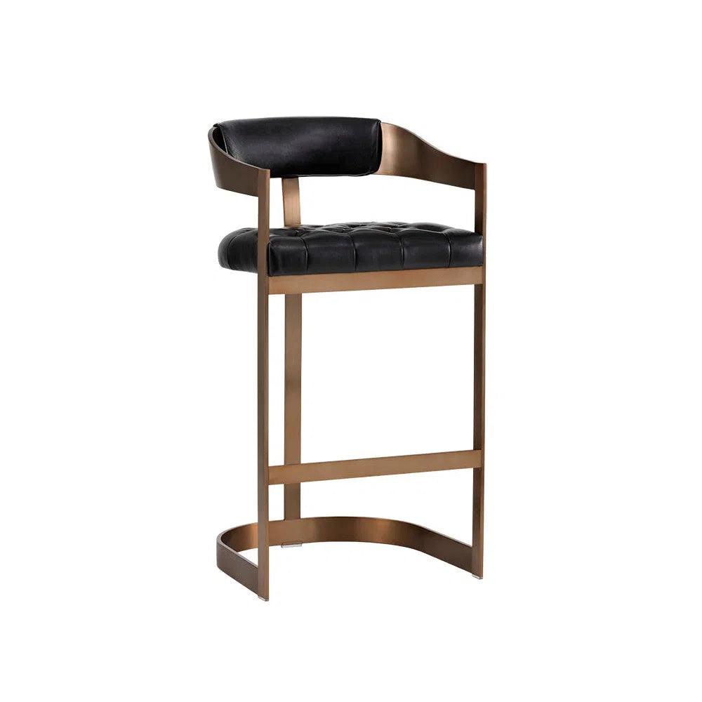 Beaumont Leather Barstool - LOOMLAN - SUNPAN - Bar Stools