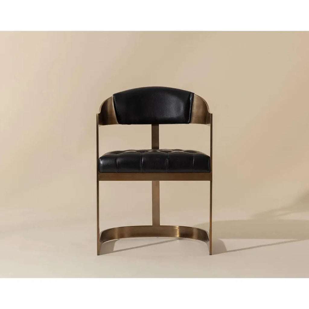 Beaumont Leather Dining Armchair - LOOMLAN - SUNPAN - Dining Chairs