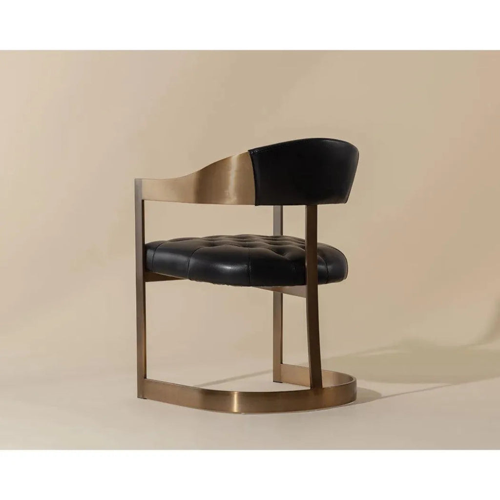 Beaumont Leather Dining Armchair - LOOMLAN - SUNPAN - Dining Chairs