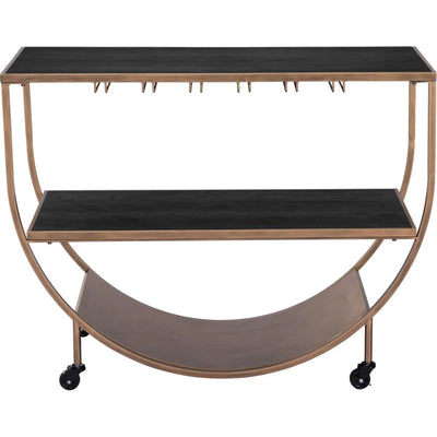 Bechet Brass Black Bar Cart - LOOMLAN - Zuo Modern - Home Bar Carts