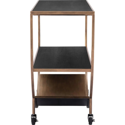 Bechet Brass Black Bar Cart - LOOMLAN - Zuo Modern - Home Bar Carts