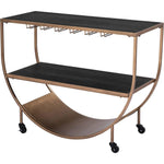 Bechet Brass Black Bar Cart - LOOMLAN - Zuo Modern - Home Bar Carts