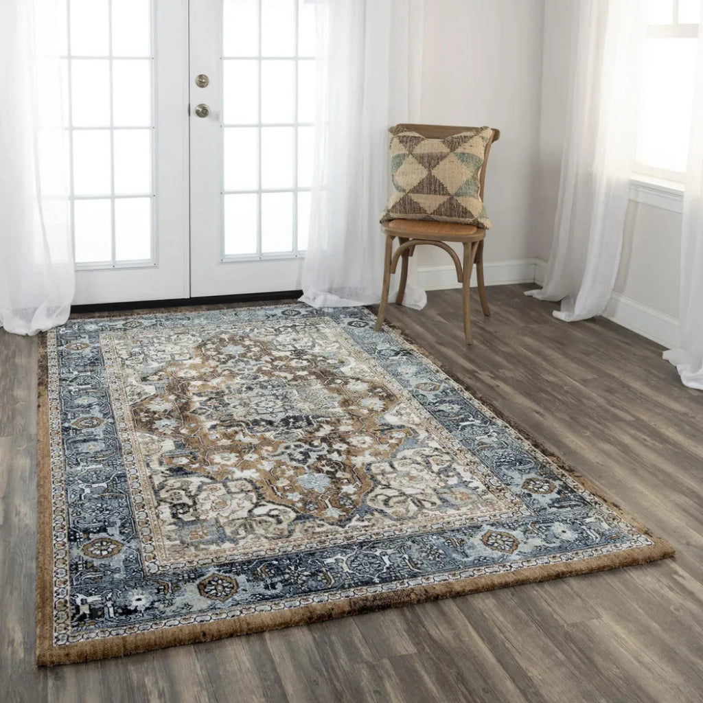 Bede Medallion Brown Large Area Rugs For Living Room - LOOMLAN - LOOMLAN - Area Rugs