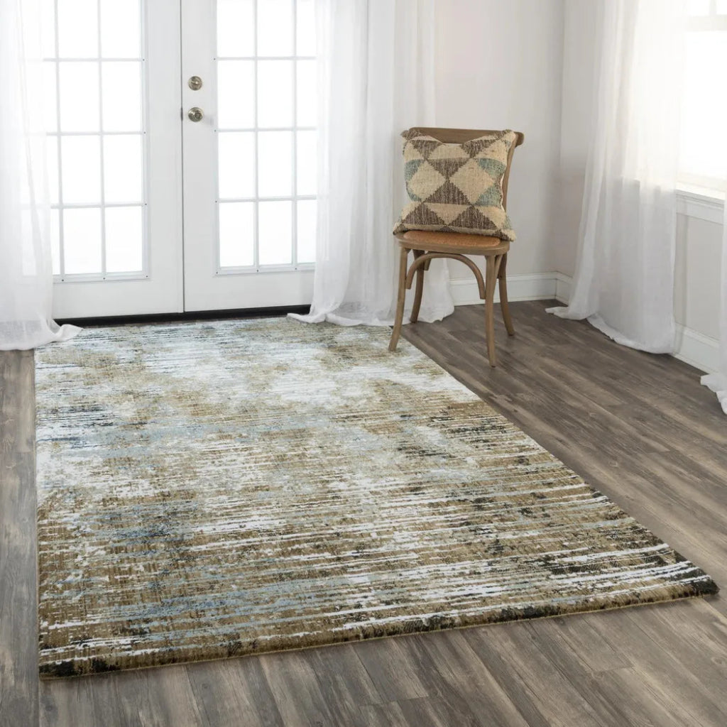 Beem Abstract Brown Large Area Rugs For Living Room - LOOMLAN - LOOMLAN - Area Rugs