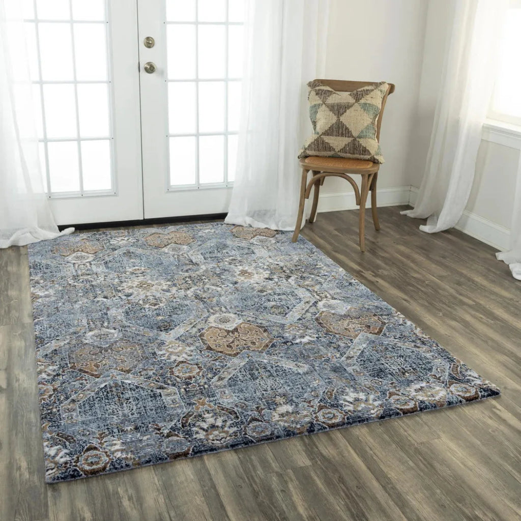 Behr Geometric Gray Large Area Rugs For Living Room - LOOMLAN - LOOMLAN - Area Rugs