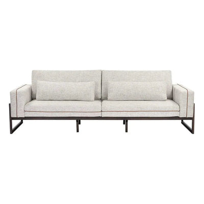 Belinda Sofa - Rhapsody Greige Leather Piping - LOOMLAN - SUNPAN - Sofas & Loveseats