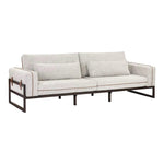 Belinda Sofa - Rhapsody Greige Leather Piping - LOOMLAN - SUNPAN - Sofas & Loveseats