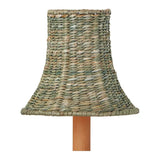 Bell Light Teal Seagrass Chandelier Shade - LOOMLAN - Currey & Co - Chandeliers