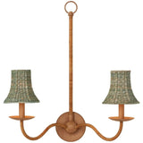 Bell Light Teal Seagrass Chandelier Shade - LOOMLAN - Currey & Co - Chandeliers