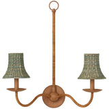 Bell Light Teal Seagrass Chandelier Shade - LOOMLAN - Currey & Co - Chandeliers