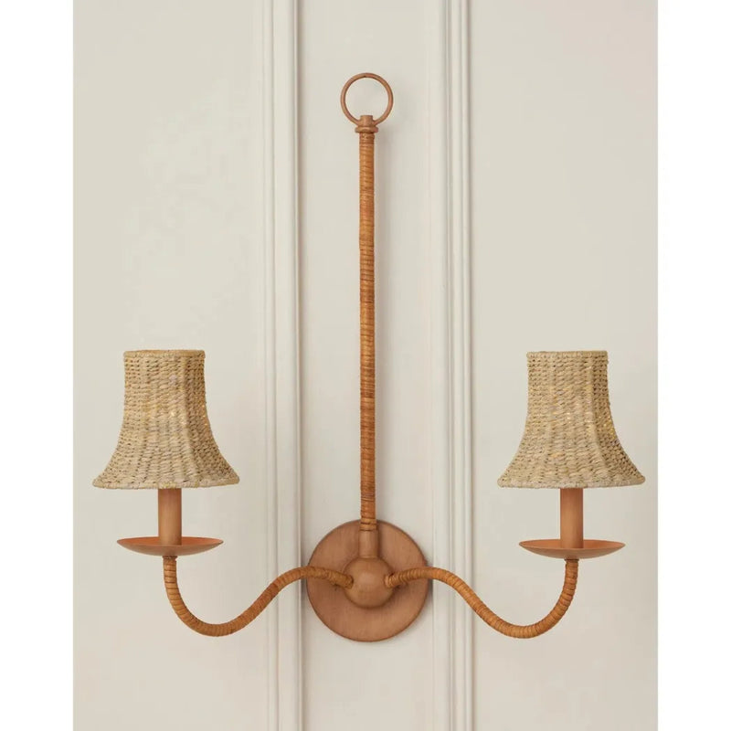Bell Natural Seagrass Chandelier Shade - LOOMLAN - Currey & Co - Chandeliers