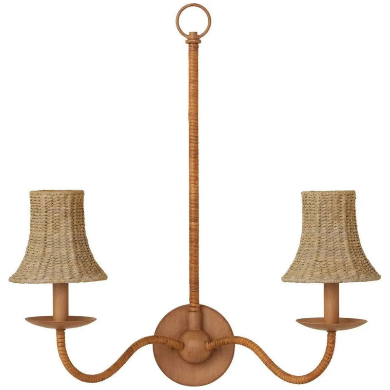 Bell Natural Seagrass Chandelier Shade - LOOMLAN - Currey & Co - Chandeliers