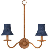 Bell Seagrass Blue Chandelier Shade - LOOMLAN - Currey & Co - Chandeliers