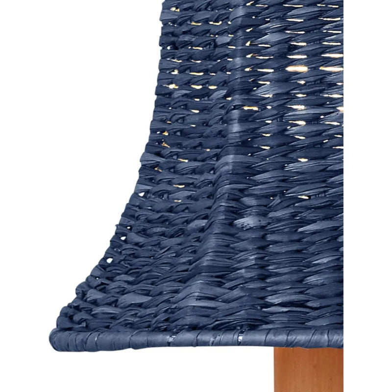 Bell Seagrass Blue Chandelier Shade - LOOMLAN - Currey & Co - Chandeliers