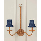 Bell Seagrass Blue Chandelier Shade - LOOMLAN - Currey & Co - Chandeliers