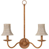 Bell Whitewashed Seagrass Chandelier Shade - LOOMLAN - Currey & Co - Chandeliers