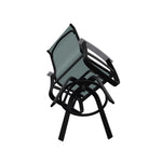 Belle Isle Bar Height Swivel Arm chair - LOOMLAN - Telescope - Outdoor Bar Stools