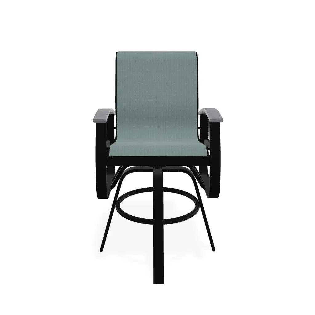 Belle Isle Bar Height Swivel Arm chair - LOOMLAN - Telescope - Outdoor Bar Stools